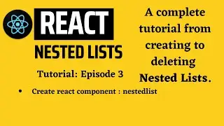 React Nested Lists : Asynchronous Multilevel Dropdown Tutorial #3