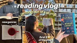 reading vlog!  ★ | getting out of a slump, unexpected favs, new 5 star, thoughts & reviews!