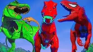 T-Rex Dinosaur Color Pack vs. Superheroes! 5 Indominus Rex Pack Jurassic World Evolution Long Battle