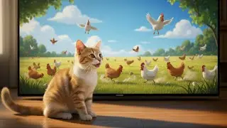 Katzen TV | Lustige H&uuml;hner in Bewegung | Bestes Katzenspiel 🔊 3D-Sound