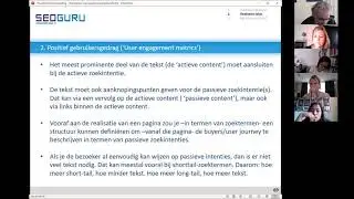 Fragment uit de seo training voor tekstschrijvers van SEOguru