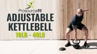 ProsourceFit Adjustable Cast Iron Kettlebell, 10 - 40 lbs