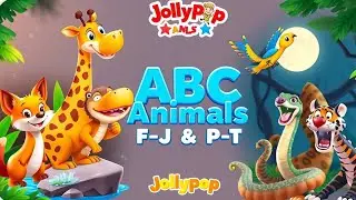 ABC Animal Rhymes F to J & P to T | Cartoon Rhymes with Jellypop for Kids