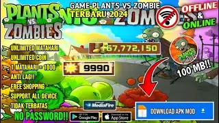 UPDATE!! PLANTS VS ZOMBIE MOD MATAHARI NO COOLDOWN UANG TATERBATAS NO PASSWORD 🔥