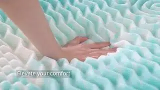 SINWEEK 5-Zone Soft Memory Foam Mattress Topper for Pressure Relief