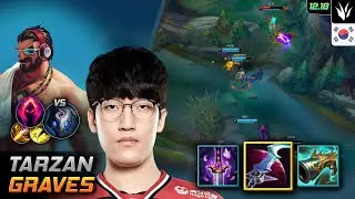 Tarzan Jungle Graves Build Eclipse Dark Harvest - Tarzan Graves Match Highlight - LOL KR 12.18