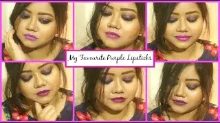My Top 6 Favourite Purple Lipsticks for Indian Skin Tones | Under ₹1000 | Swatches