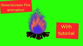 Fire animation greenscreen |copyright free |No copyright
