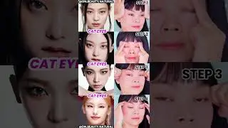 Cat Eyes Hack 👁️ Slim, Elongate & Lift Eyes Fast #CatEyesLift #EyeLift #FixHoodedEyes #KBeautyHack