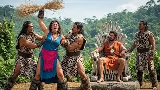 Millions Years Ago | Woman Chased by Giant Horned Bear Until Hominid Saves Her in the Stone Age 04