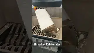 Shredding Refrigerator #Shorts #Preshredder #industrialshredder