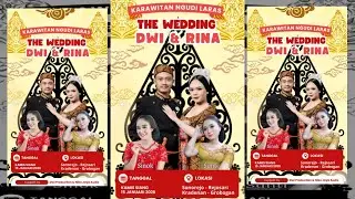 ⭕️LIVE KARAWITAN NGUDI LARAS “ Wedding Rina & Dwi 15 Januari 2026 - Dwi Pro - Niko Jaya Audio