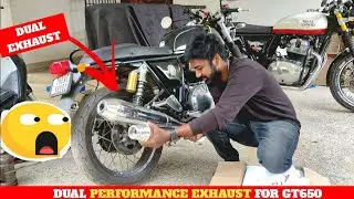 🔥DUAL PERFORMANCE EXHAUST For Royal Enfield GT 650 | LIGHT WEIGHT AND MORE TORQUE 😍 | SOUL RIDER