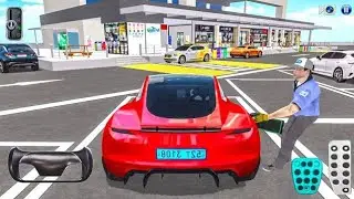 New EV Car Tesla Roadster Charging in Highway Rest Area - 3D #cargame #drivinggame #gaming #games