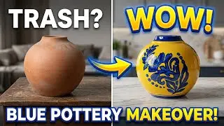Puranai vase ka makeover #bestoutofwaste #diy #homedecor #bluepottery