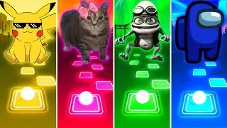 Pikachu vs Oiiaoiia Cat vs Crazy Frog vs Among Us - Tiles Hop