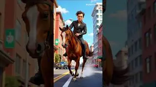 horse riding #cartoon#ai#shorts#animation