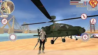 Super Iron Rope Hero - Fighting Gangstar Crime #5 Military Helicopter in Action
