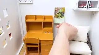 Mini DESK installation 🥹 Mini bedroom ⭐️ ASMR ⭐️ Re-ment collection