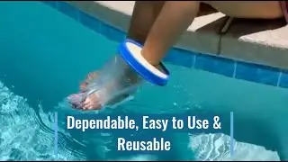 Waterproof Reusable Cast Cover for Adult Foot & Ankle with Watertight Seal In Showers, Baths & Pools