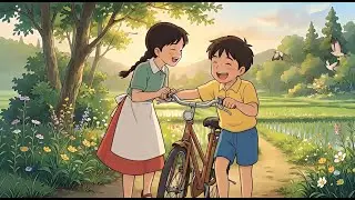 A Cycling Adventure | Saves Little Brother from River! Animals Help in Heartwarming Ghibli Style |