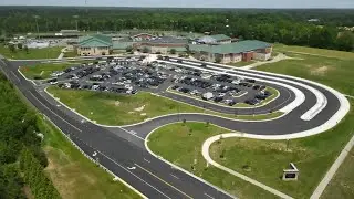 Drone video shows Goochland schools lockdown