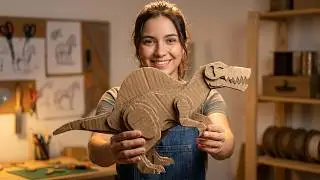 DIY Spinosaurus Using Cardboard - How to Make a Dino-mite Craft! | DIY Dinosaur Using Cardboard