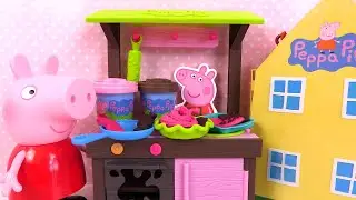 Cuisine de Peppa Pig P&acirc;te &agrave; Modeler Mud Kitchen Dough Set