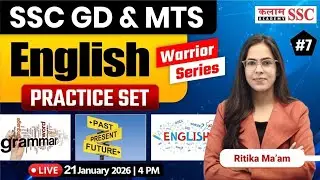 SSC GD & MTS Exams | English Practice Set Class | Ritika Ma'am