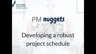 PM Nugget- Developing a robust project schedule