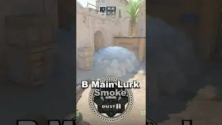 Dust 2 B Main Lurk smoke and flash - CS2 Lineups #cs #cs2 #util #dust2 #TSide #BSite #Smoke #flash