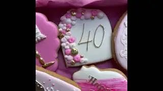 Champagne Themed Decorated Cookies  #decoratedcookies #shorts