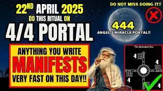 ✅APRIL 22 | The 2+2 = 44 Portal Is WIDE OPEN | This Manifestation Ritual Will Bring Miracles💫
