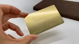 Matt Brass Finish Metal Business Cards-QianXu Metal Cards
