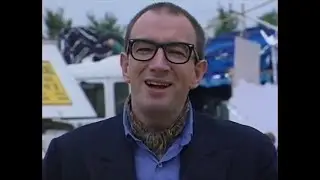 Simon Day's Tommy Cockles chatting at Glastonbury (C4, 1995)