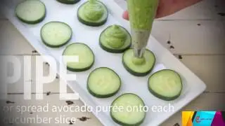 Appetizer Recipes   How to Make Avocado Basil Cucumber Bites