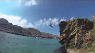 Cliff Jump Front Flip Belly Flop