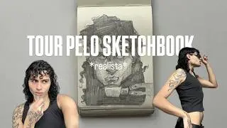 TOUR PELO MEU SKETCHBOOK  ATUAL *realista* | arte, ilustração, sketchbook, nanquim