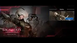 Ever Crisis X Nier Series - Escalation Challange 2B +Boss Pod 042 Gameplay Footage