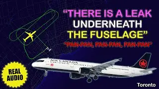 PAN-PAN. Hydraulic system failure and fluid leak. Air Canada A321 returns to Toronto. Real ATC