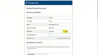 Creating a Parent Portal Account