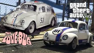 GTA 5: Herbie 'The Love Bug' Volkswagen Beetle - BF Weevil REPLICA BUILD!