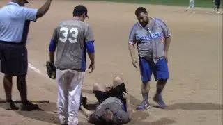Men's Softball Playoff Game - Indeed Orange vs NBC Sports Group - August 29, 2018