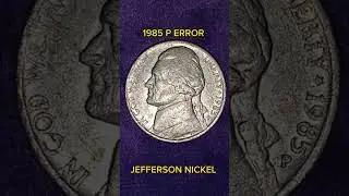 USA 1985 P ERROR JEFFERSON NICKEL Five Cents الولايات الأمريكية المتحدة