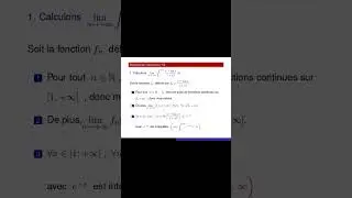Th&eacute;or&egrave;me de la convergence domin&eacute;e  - Exercices corrig&eacute;s #maths