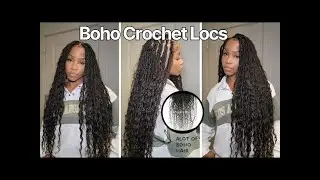 Knotless Boho Crochet Locs Instal | Real-Life Wear Review ft. OMGHERHAIR
