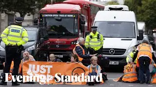 Just Stop Oil block roads around Westminster for seventh day
