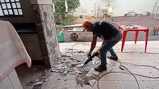 Como retirar revestimento de paredes e chão rápido e fácil!