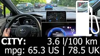 2024 Toyota Corolla Cross 2.0l Hybrid AWD-i CITY fuel consumption economy real test mpg l/100 km HEV