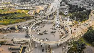 Traffic flow around Kampala flyover